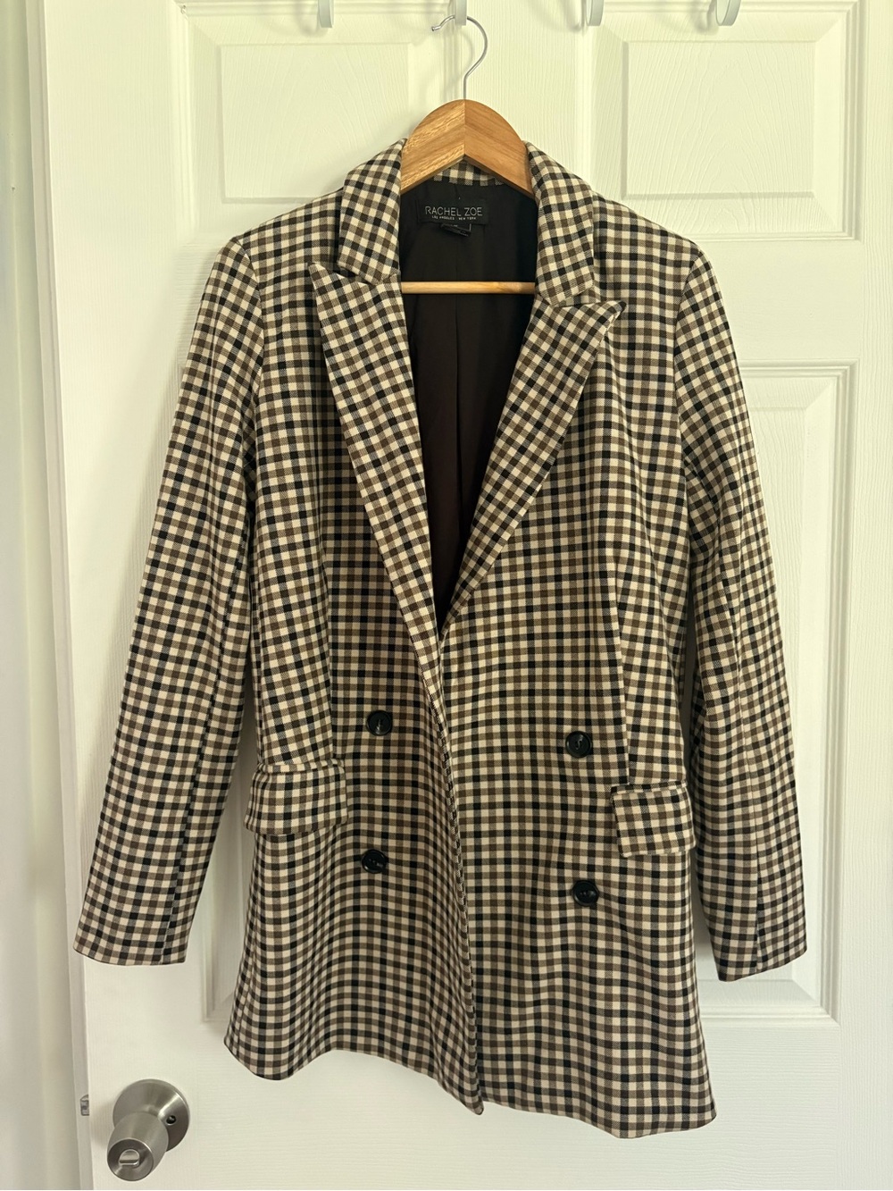 Rachel Zoe Plaid Trench Blazer